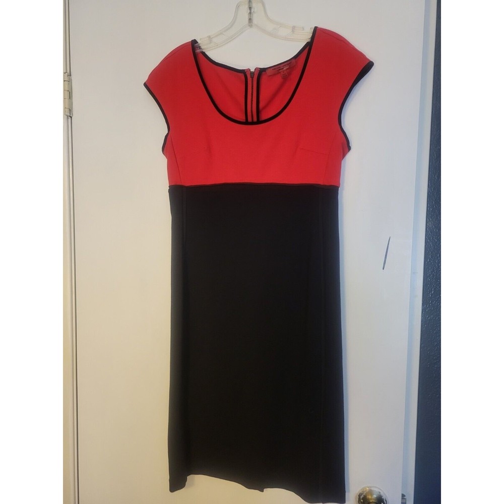 Narciso Rodriguez for Design Nation Scarlet Red Black Back Zip Size Small Dress